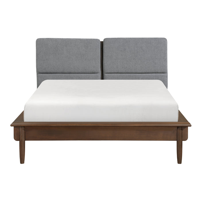 Astrid Queen Platform Bed in Brown/Walnut - 1501-1 image