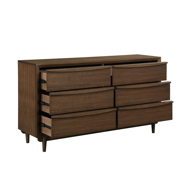 Astrid Dresser in Brown/Walnut - 1501-5