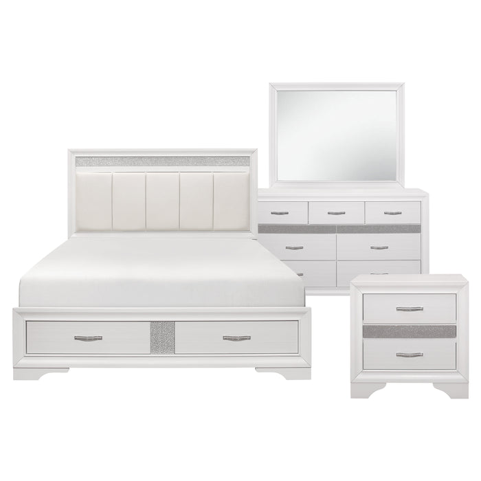 Luster 4pc Set (QB+NS+DR+MR) in White - 1505W-1*4 image