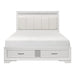 Luster Eastern King Platform Bed with Footboard Storage in White - 1505WK-1EK image