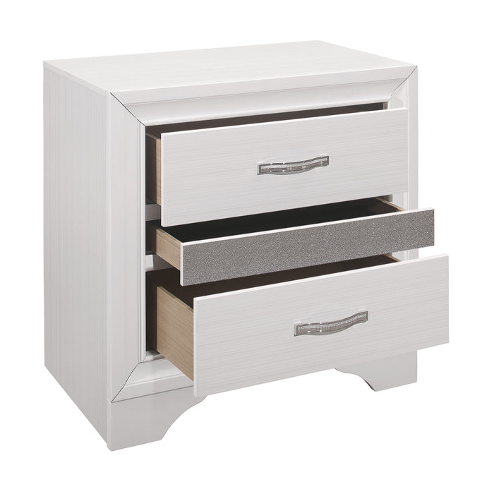 Luster Nightstand in White - 1505W-4