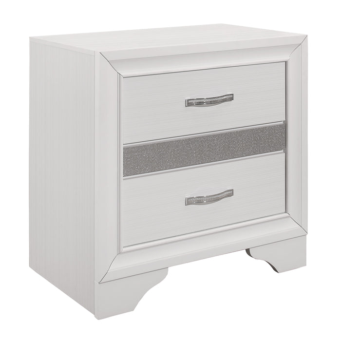 Luster Nightstand in White - 1505W-4