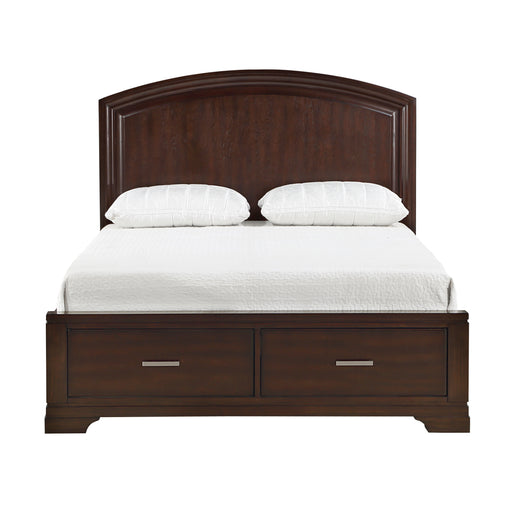 Hudson Queen Platform Bed with Footboard Storage in Cherry - 1520CH-1 image