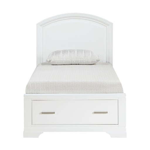 Hudson Twin Platform Bed with Footboard Storage in White - 1520WHT-1 image