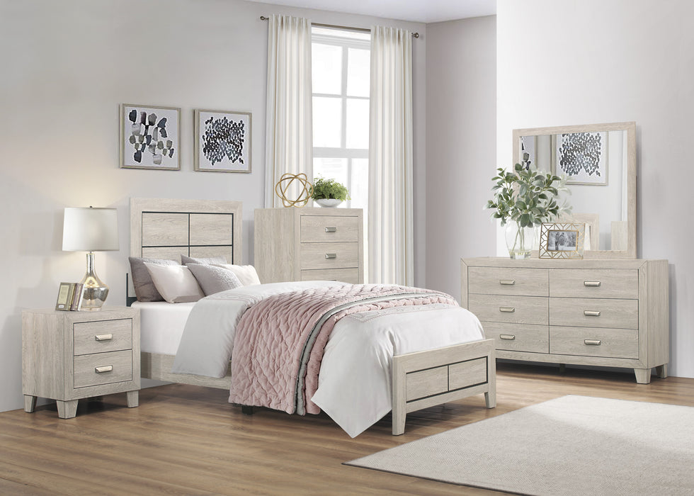 Quinby Twin Bed in Brown - 1525T-1