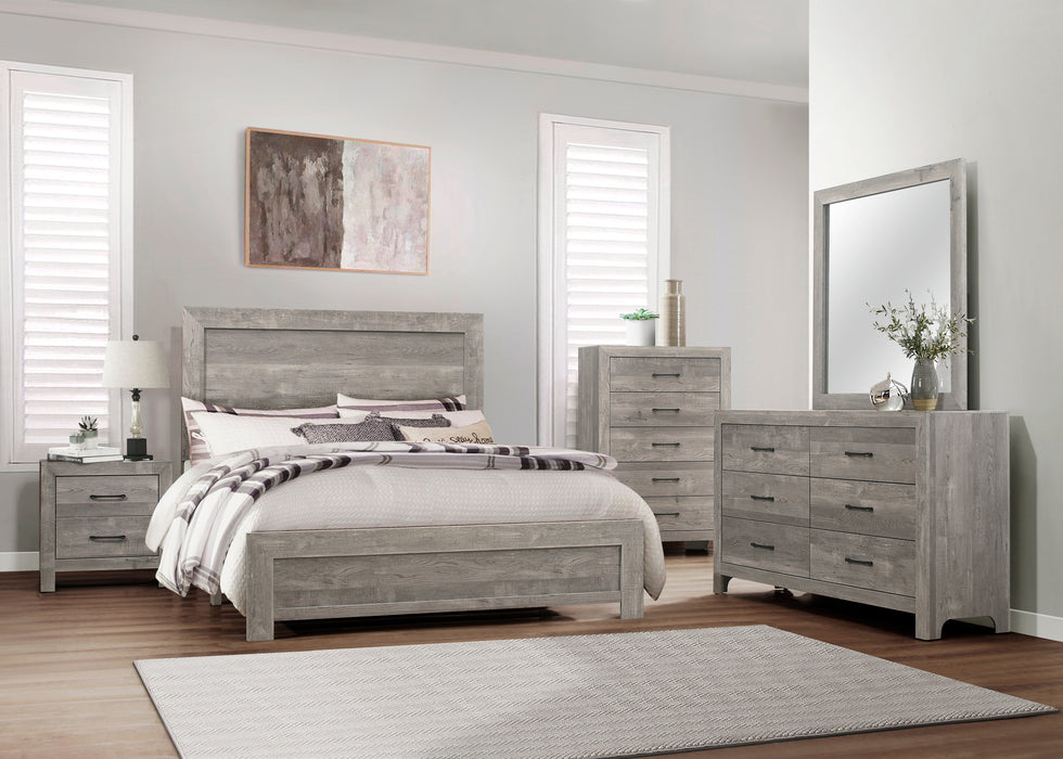 Corbin Queen Bed in a Box in Gray - 1534GY-1