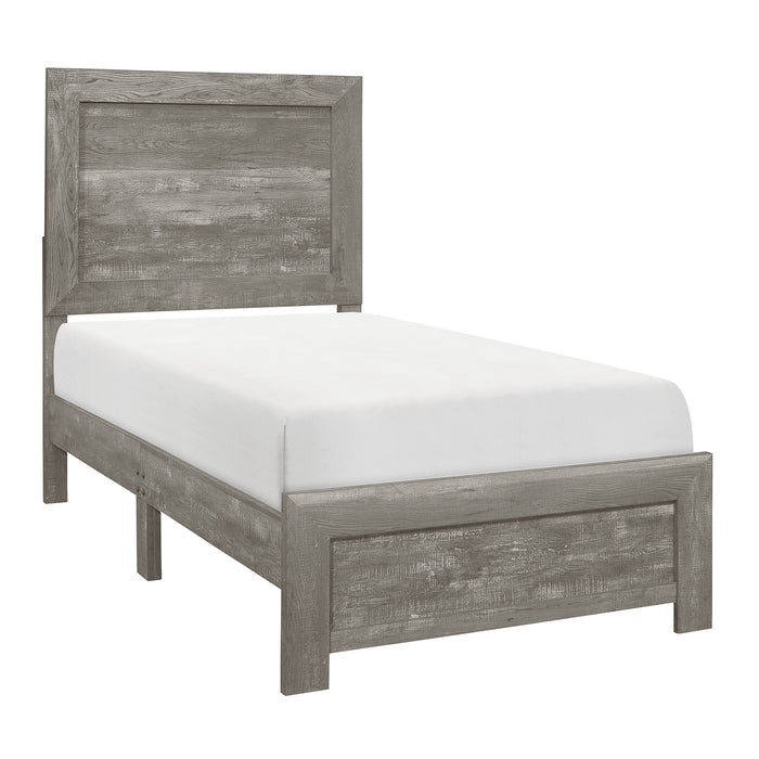 Corbin Twin Bed in a Box in Gray - 1534GYT-1