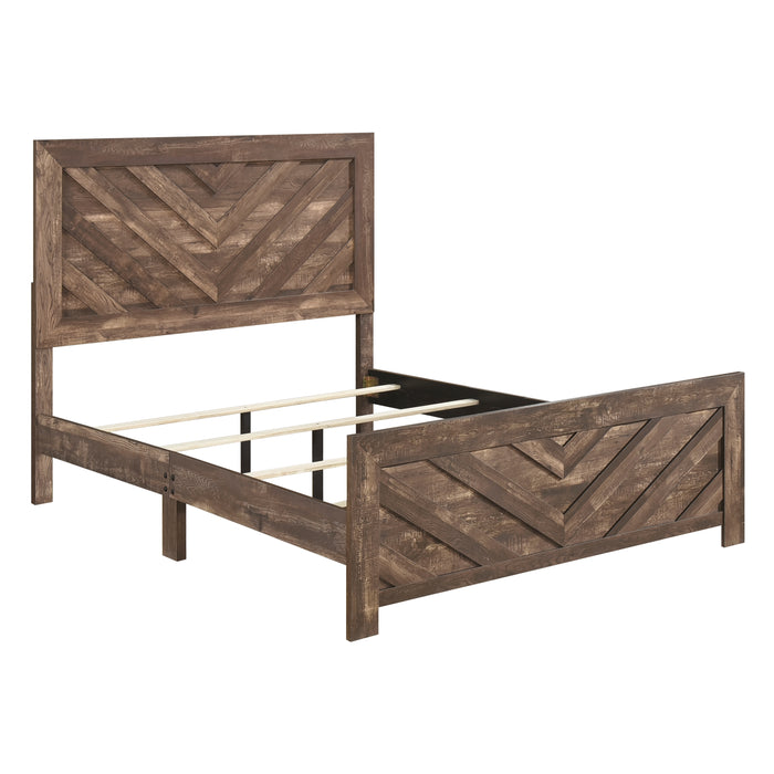 Corbin Queen Bed in Brown - 1534NP-1