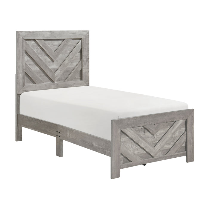 Corbin Twin Bed in Gray - 1534NPGYT-1