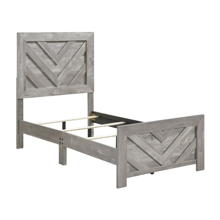 Corbin Twin Bed in Gray - 1534NPGYT-1