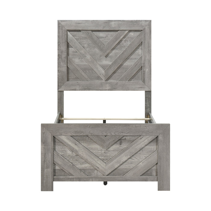 Corbin Twin Bed in Gray - 1534NPGYT-1