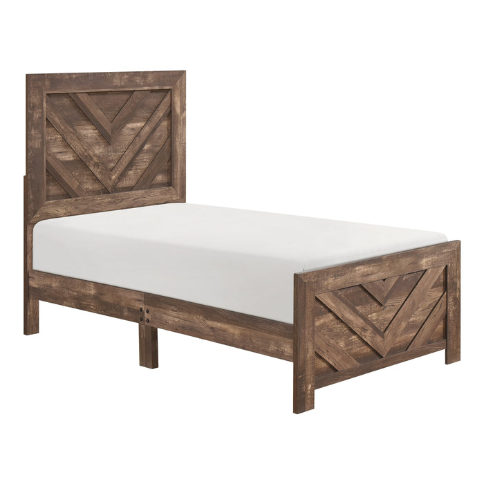 Corbin Twin Bed in Brown - 1534NPT-1