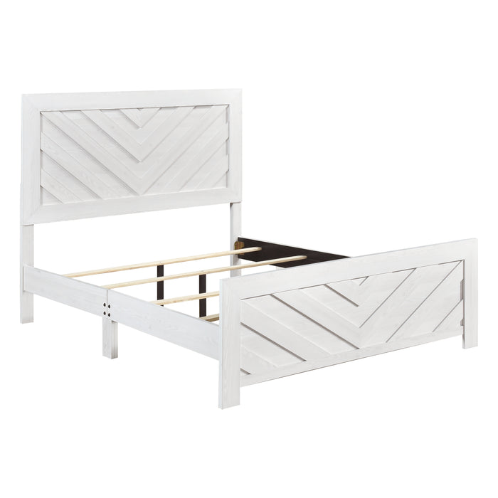 Corbin Full Bed in White - 1534NPWHF-1