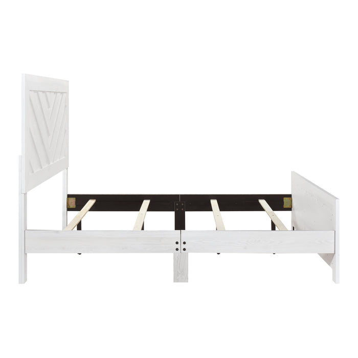 Corbin Queen Bed in White - 1534NPWH-1