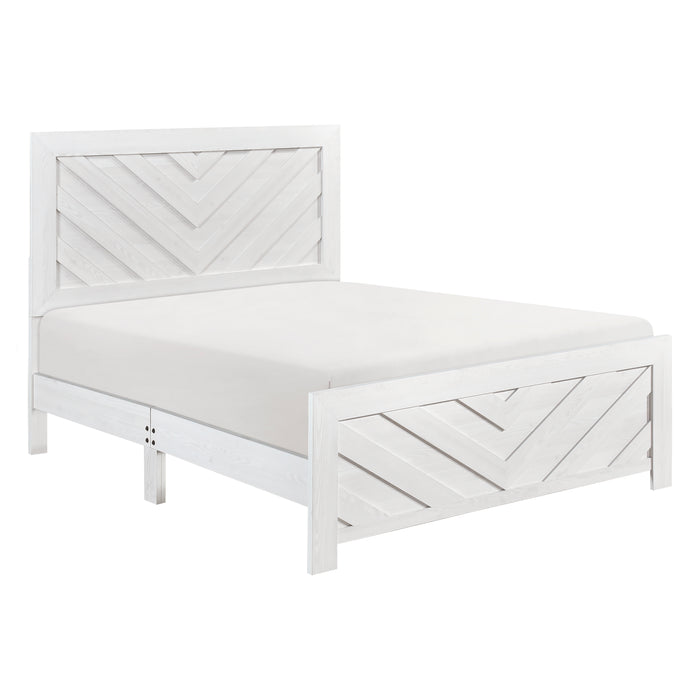 Corbin Queen Bed in White - 1534NPWH-1