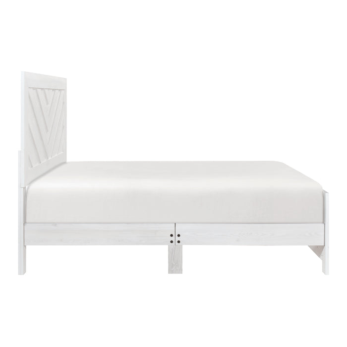 Corbin Queen Bed in White - 1534NPWH-1