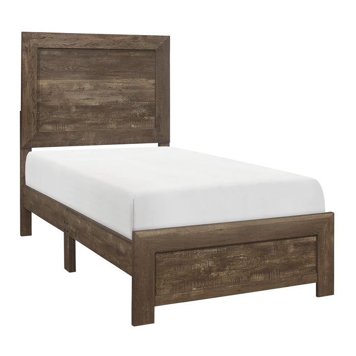 Corbin Twin Bed in a Box in Brown - 1534T-1