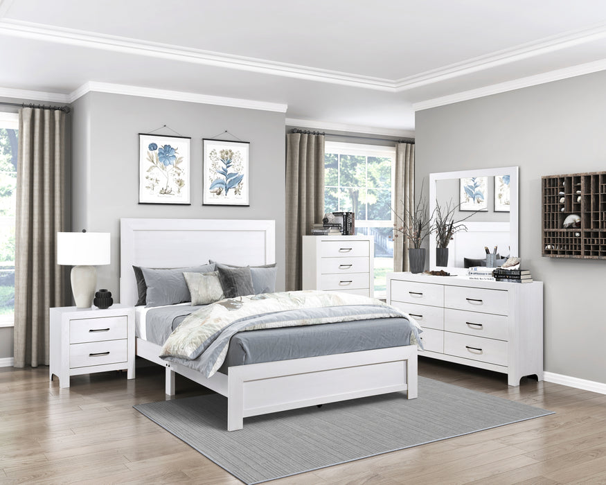 Corbin Eastern King Bed in a Box in White - 1534WHK-1EK