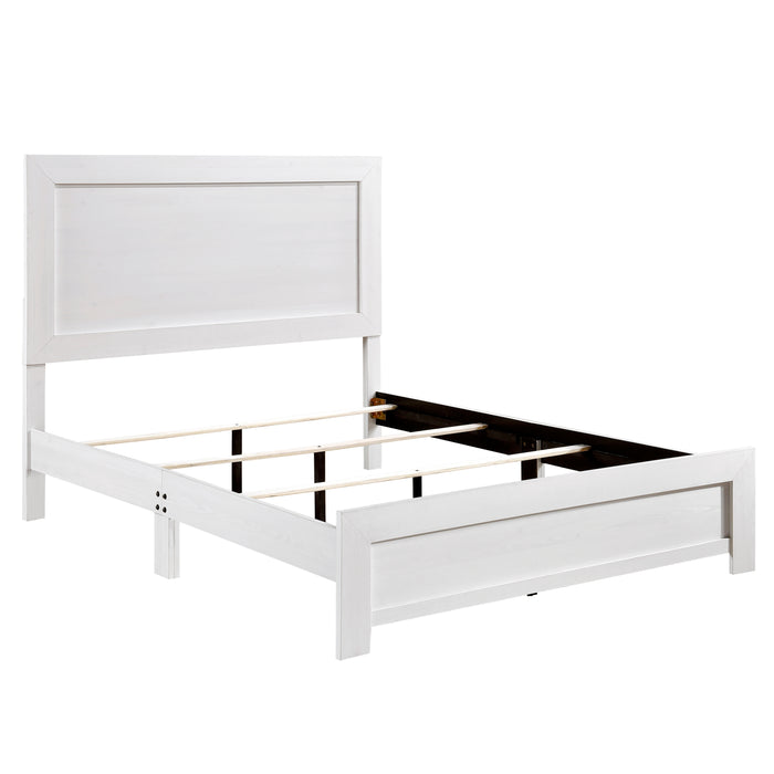 Corbin Queen Bed in a Box in White - 1534WH-1