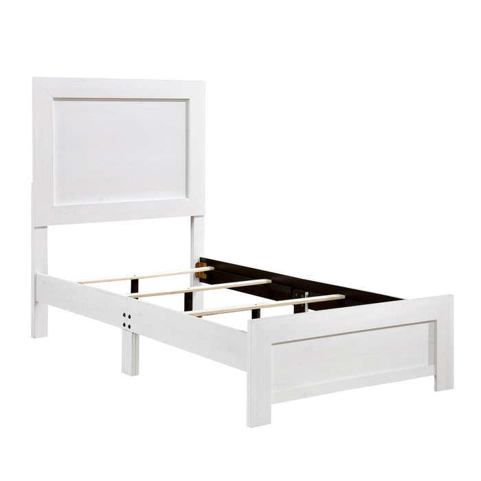 Corbin Twin Bed in a Box in White - 1534WHT-1