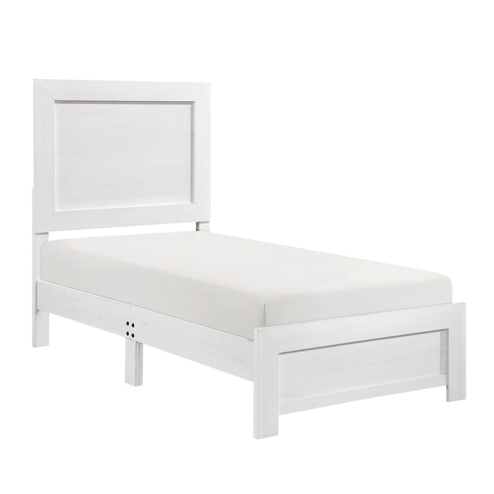 Corbin Twin Bed in a Box in White - 1534WHT-1