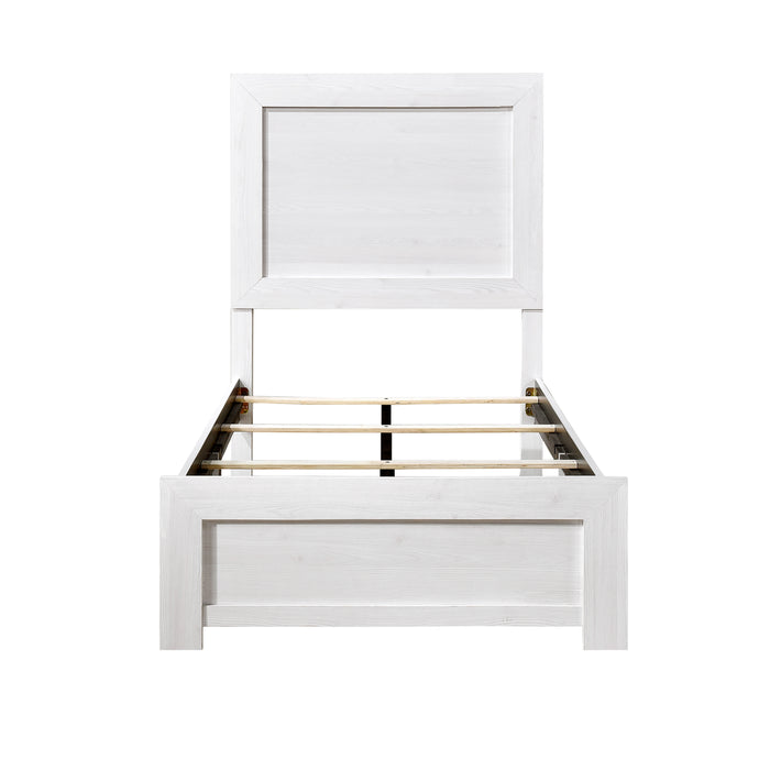 Corbin Twin Bed in a Box in White - 1534WHT-1