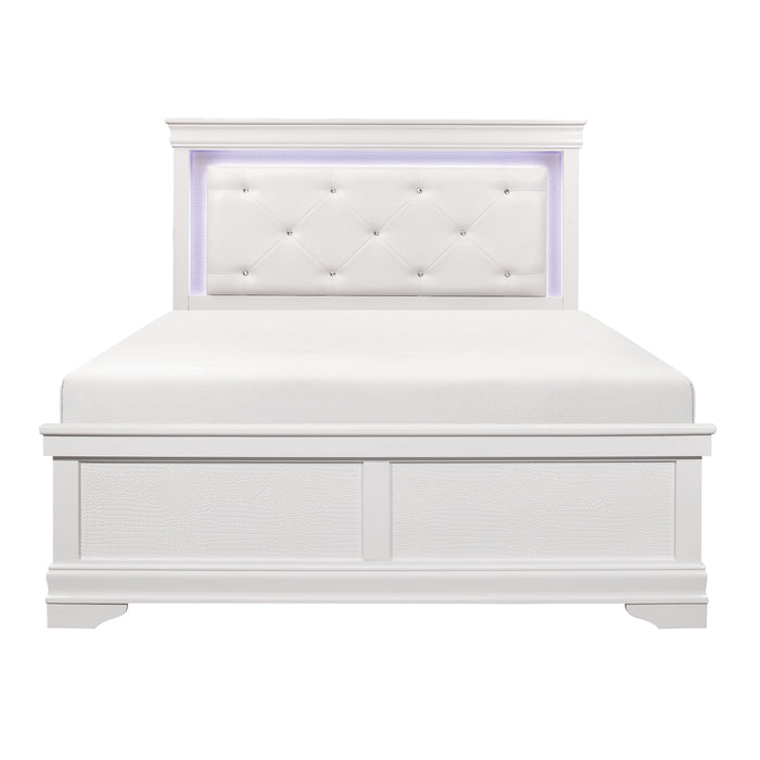 Lana Collection (2) Full Bed with LED Lighting in White - 1556WF-1* image