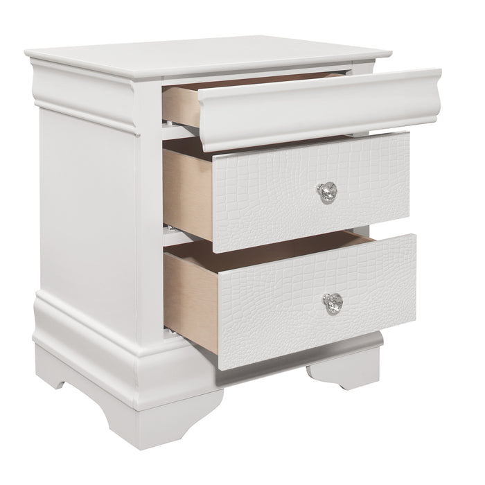 Lana Collection Nightstand in White - 1556W-4