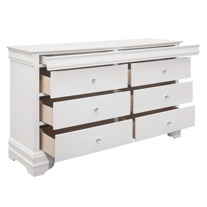 Lana Collection Dresser in White - 1556W-5