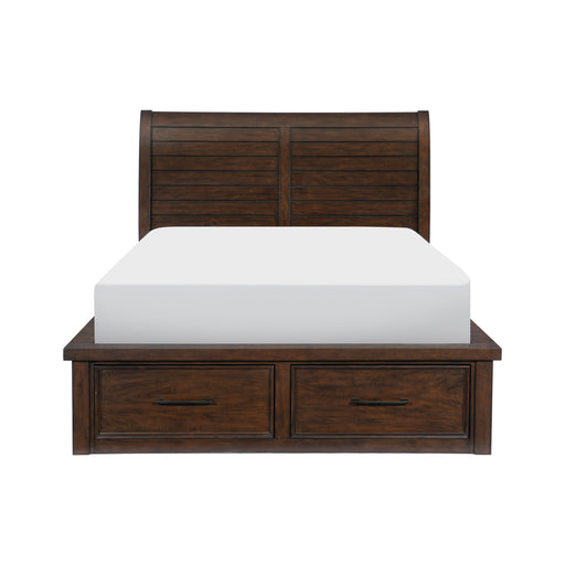 Logandale Eastern King Platform Bed with Footboard Storage in Brown - 1559K-1EK image