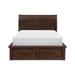 Logandale Queen Platform Bed with Footboard Storage in Brown - 1559-1 image