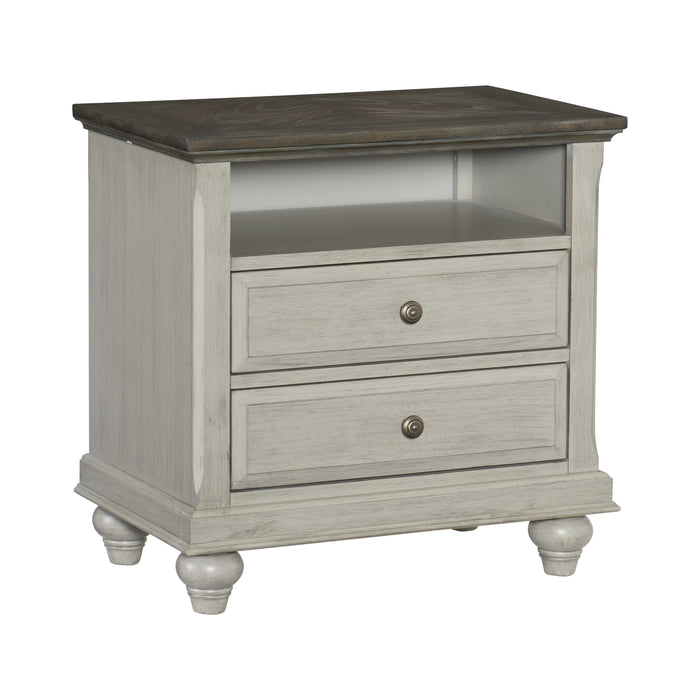 Mossbrook Nightstand in Gray/Brown - 1568-4