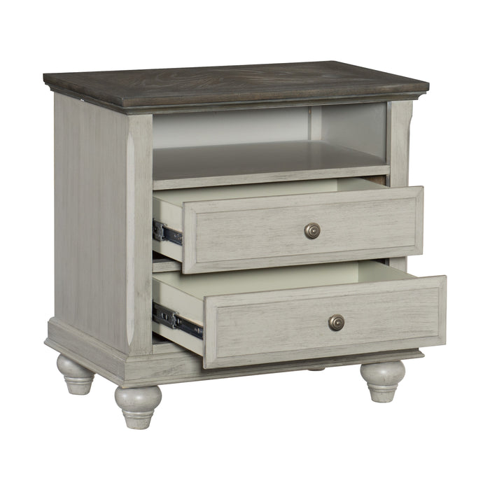 Mossbrook Nightstand in Gray/Brown - 1568-4