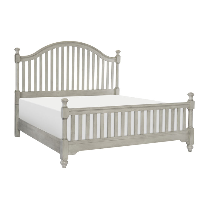 Mossbrook Eastern King Bed in Gray/Brown - 1568K-1EK