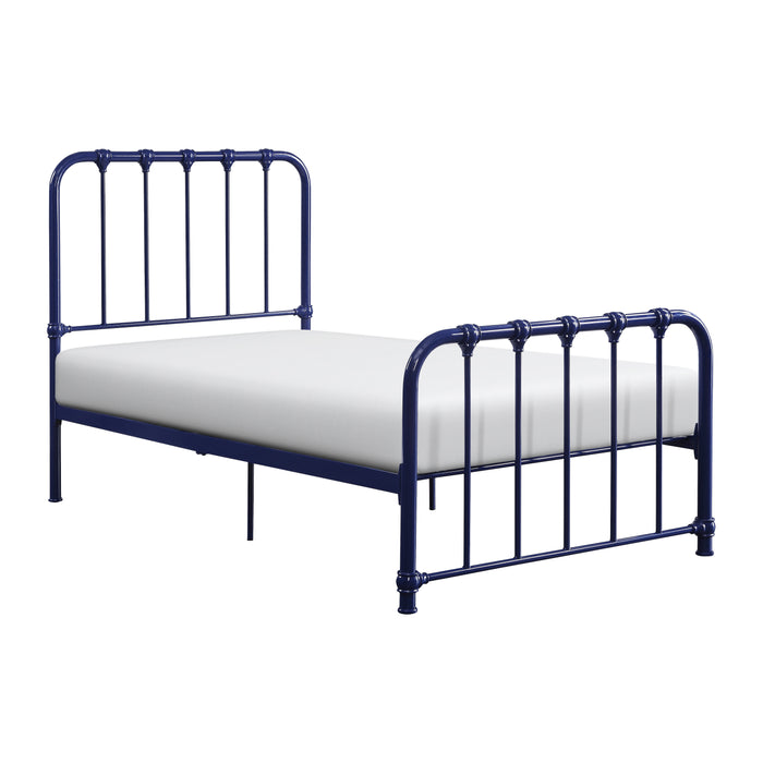 Bethany Twin Platform Bed in Blue - 1571BUT-1