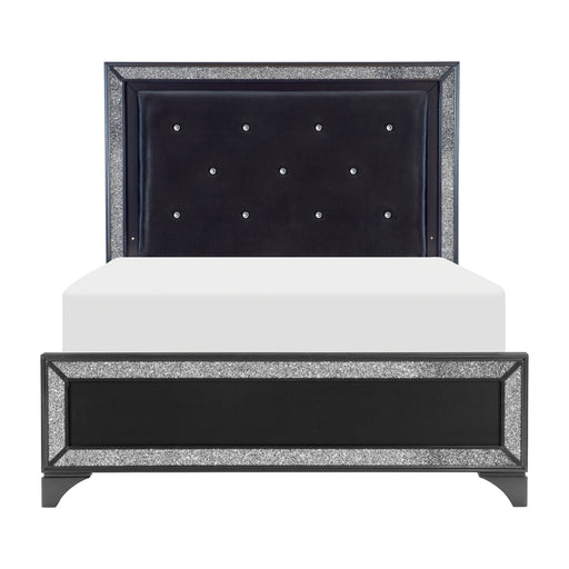 Salon Queen Bed in Black/Gold/Silver/Champagne - 1572BK-1 image