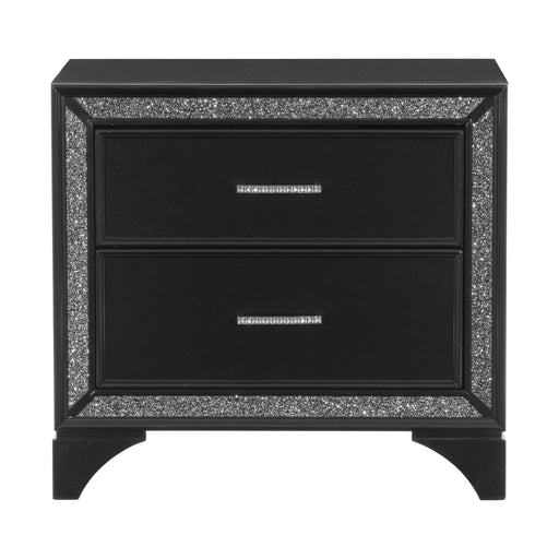 Salon Nightstand in Black/Gold/Silver/Champagne - 1572BK-4 image