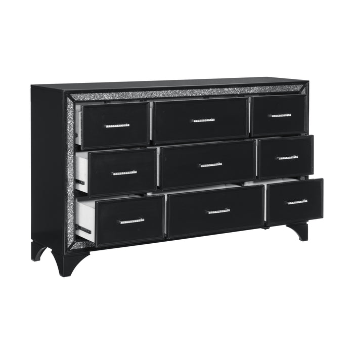 Salon Dresser in Black/Gold/Silver/Champagne - 1572BK-5