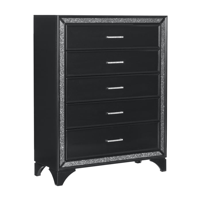 Salon Chest in Black/Gold/Silver/Champagne - 1572BK-9