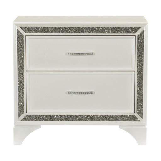 Salon Nightstand in Gold/Silver/Champagne/White - 1572W-4 image