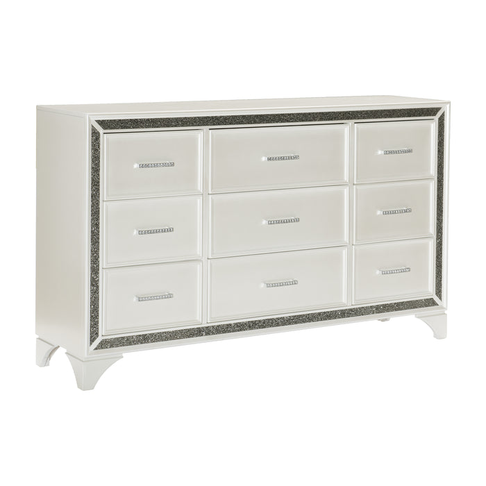 Salon Dresser in Gold/Silver/Champagne/White - 1572W-5