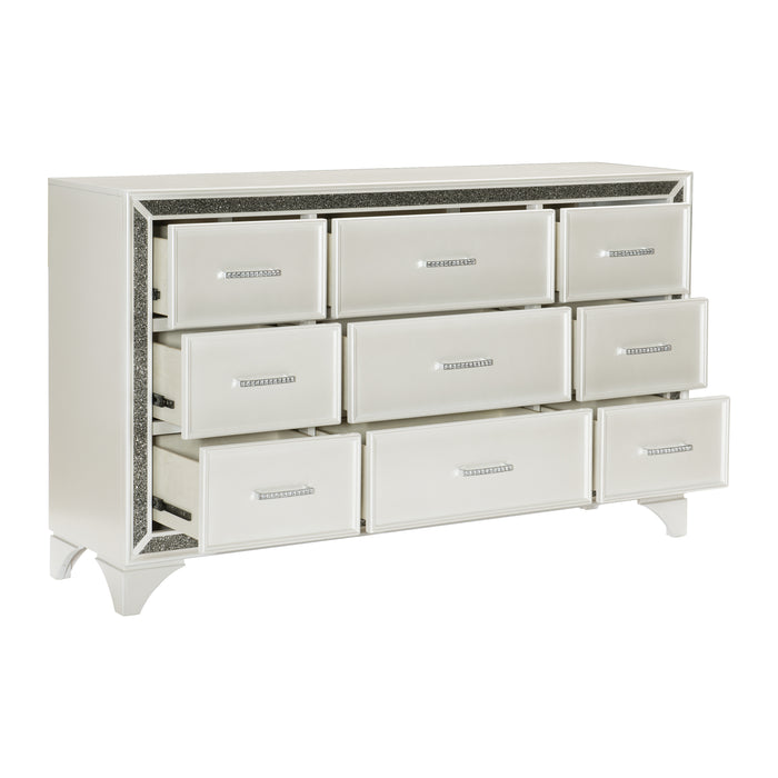 Salon Dresser in Gold/Silver/Champagne/White - 1572W-5