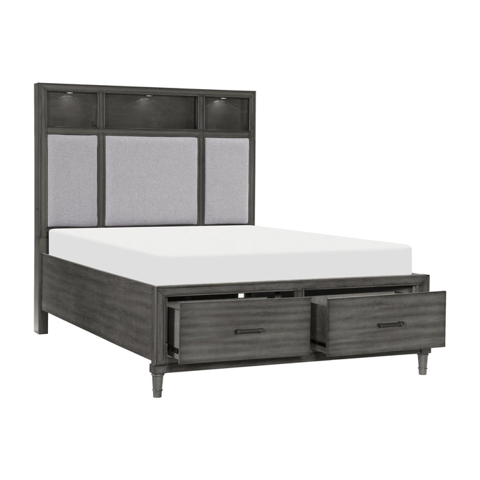 Wittenberry Queen Platform Bed in Gray - 1573-1