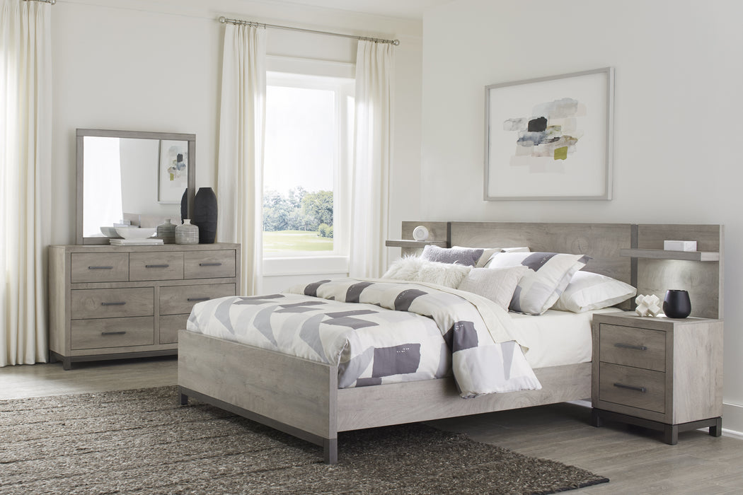 Zephyr Eastern King Bed in Gray - 1577K-1EK