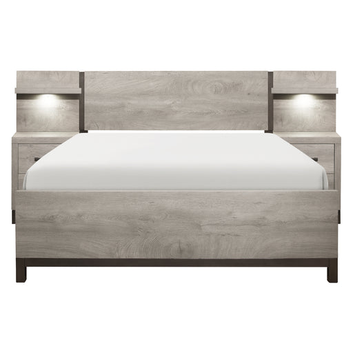 Zephyr 5pc Set Queen Wall Bed (QB+2NS+2NS-P) in Gray - 1577-1WB image