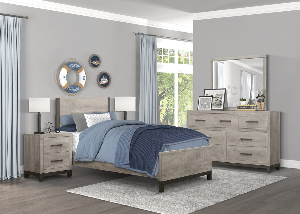 Zephyr Twin Bed in Gray - 1577T-1