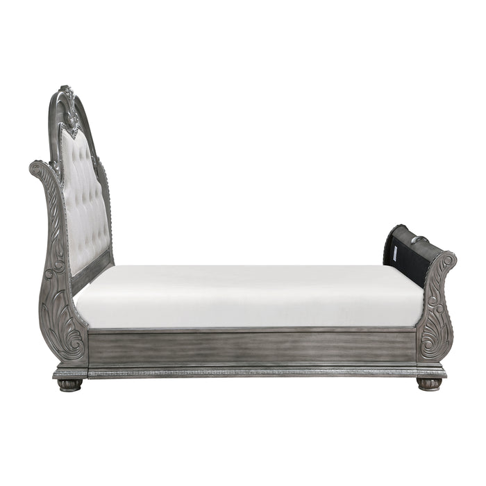 Bennington Eastern King Bed in Gray - 1583K-1EK