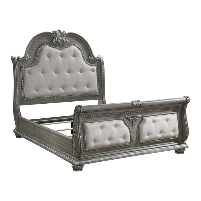 Bennington Queen Bed in Gray - 1583-1