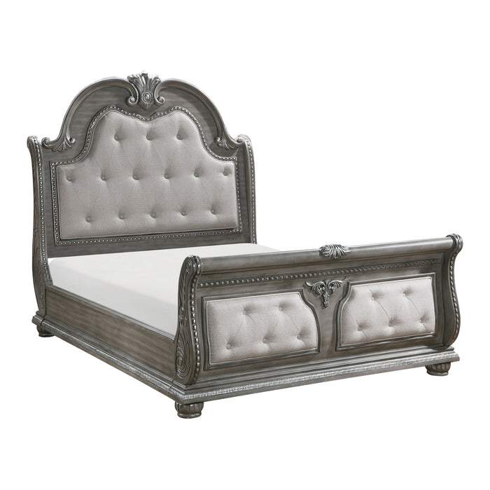 Bennington Eastern King Bed in Gray - 1583K-1EK