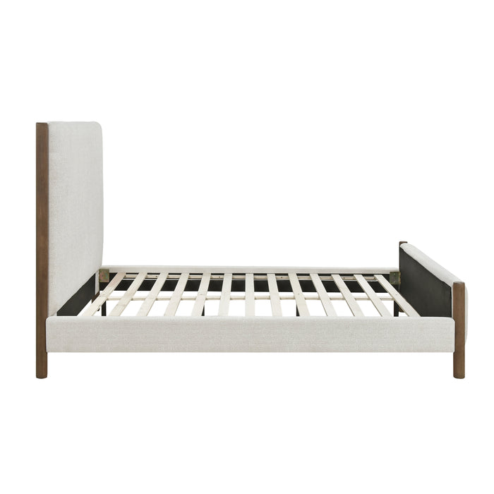 Julian Full Platform Bed in Beige/Brown - 1587F-1